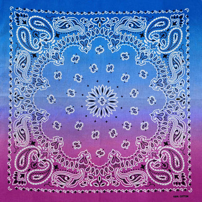 New Fashion Hip Hop 100% Cotton Bandana Square Scarf 55cm*55cm Black Red Paisley Headband Printed For Women/Men/Boys/Girls - 