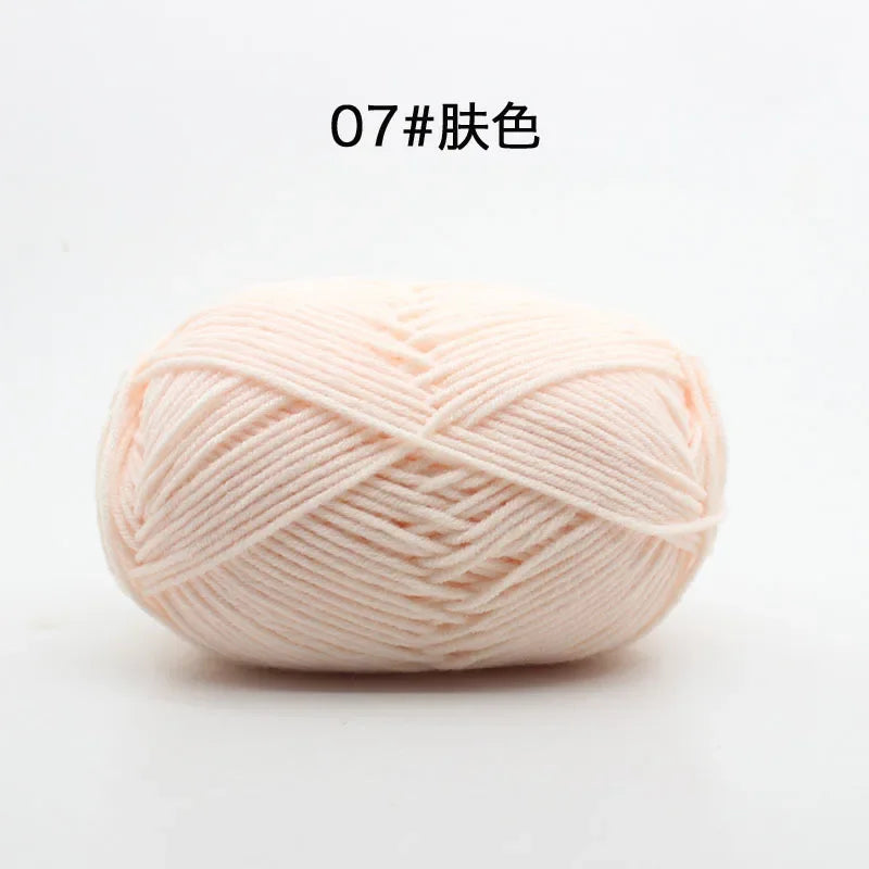 Crochet Milk Cotton Yarn, 50g 4ply Knitting Yarn, Soft Yarn for Sweaters, Scarves, Hats, DIY Craft Projects, Cozy Crochet Thr