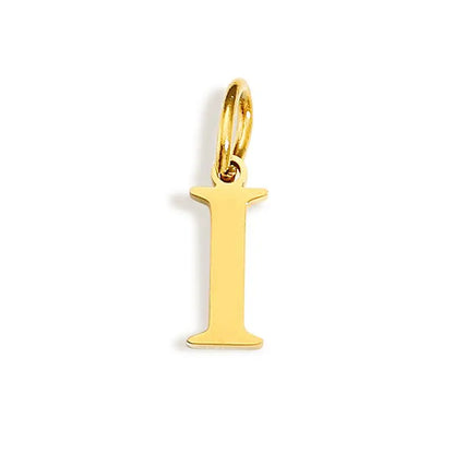26 Letter Alphabet Initial 10mm Charm Pendant Jewelry Gold Stainless Steel Simple PVD Plated DIY Necklace Bracelet Jewelry - 