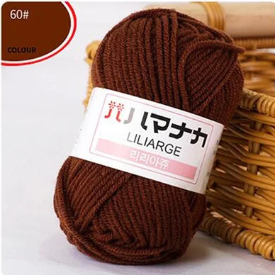 DIY Baby Milk Sweet Soft Cotton Knitting Wool Yarn Thick Fiber Velvet Yarn Hand Knitting Wool Crochet Yarn for DIY Sweater - 