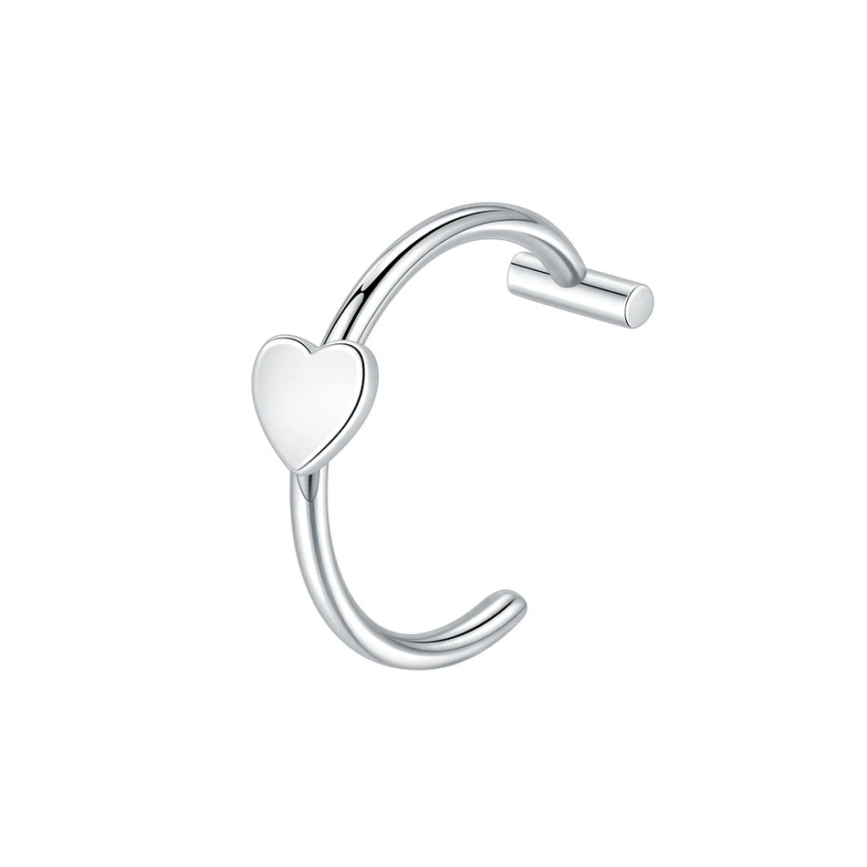 1PC Stainless Steel Fake Nose Ring Hoop Septum Rings Non-Pierced C Clip Lip Ring Earring Fake Nose Piercings Women Body Jewel