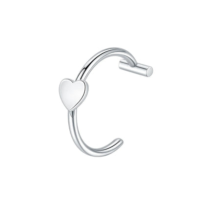 1PC Stainless Steel Fake Nose Ring Hoop Septum Rings Non-Pierced C Clip Lip Ring Earring Fake Nose Piercings Women Body Jewel