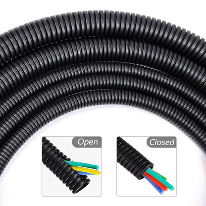 3/5/10m PP Insulated Corrugated Pipe AD 7.5 ~ 34.5mm Wire Harness Threaded Hose Plastic Auto Mechanical Line Protection Sleev