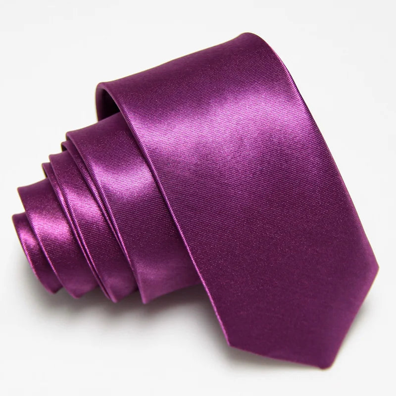 Fashion 5CM Skinny Slim Narrow Ties for man Solid Color Black Red Blue Patterns Necktie For mens Neck Tie Neckwear
