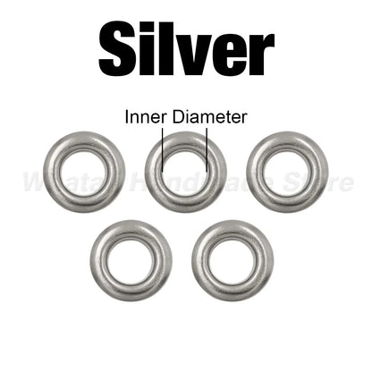 100 Sets 4mm Metal Eyelets Grommet Ring With Washer Multicolor For Scrapbooking Shoes Belt Cap Bag Tags Clothes DIY Leathercr