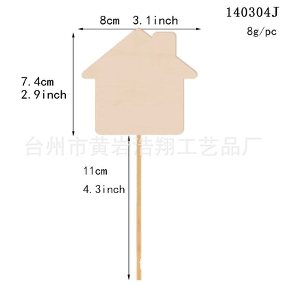 10PCS Fairy Wands Craft Kit Unfinished Wooden Princess Wands DIY Fun Party Supplies for Birthday Parties Gift Craft Activity 