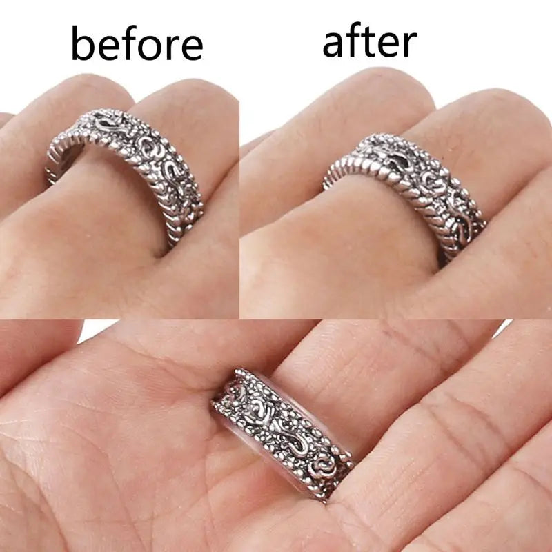 8/12/34 Pcs/Set Silicone Invisible Clear Ring Size Adjuster Guard Tightener Resizing Jewelry Tools Resizer Loose Rings