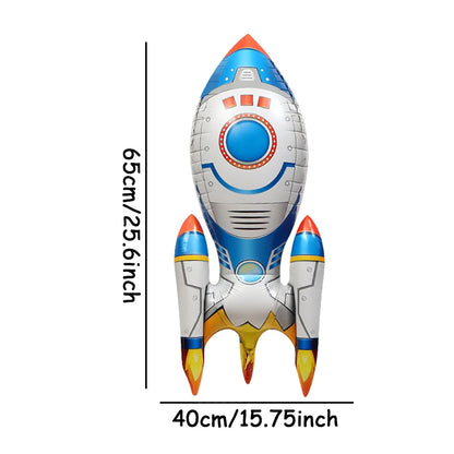 3D Astronaut Foil Balloon Rocket Balloons Space Ballons For Boy Kids Astronauta Universe Series Outer Space Birthday Party De