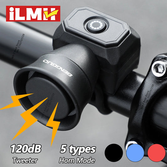 5 Modes Bicycle Horn Mountain Bike Mini Battery Waterproof Electronic Bike Bell Riding Equipment Children's Scooter Accessori