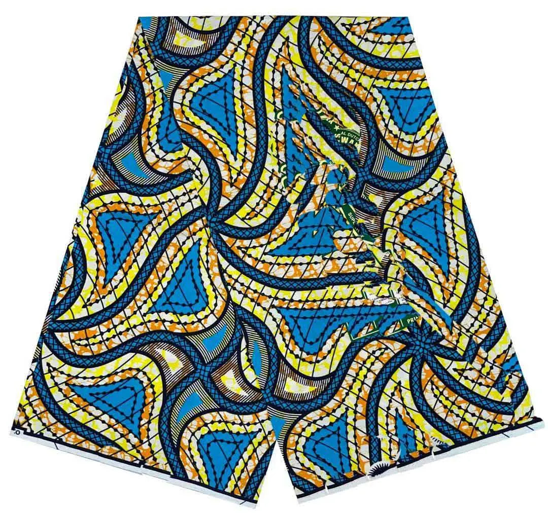 African Ankara prints batik patchwork fabric real wax African sewing material 100% cotton tissu for dress crafts - as picture