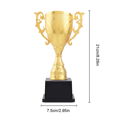 Gold Plastic Reward Trophy Cup Soccer Medals Prize Cup Early Educational Basketball Football Winners Gifts for Game School - 