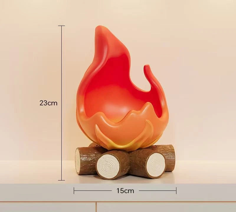 New Calcifer Fire Desktop Decoration Creative Home Living Room Porch Key Storage Tray Cartoon Snack Organizer Table Ornaments