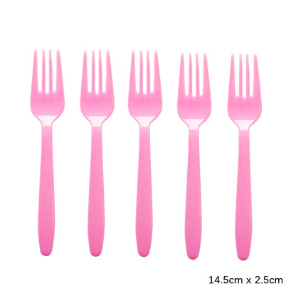 Disposable Knife Fork Spoon Cutlery Set Pink Blue Disposable Tableware Birthday Party Decorations Wedding Baby Shower Supplie