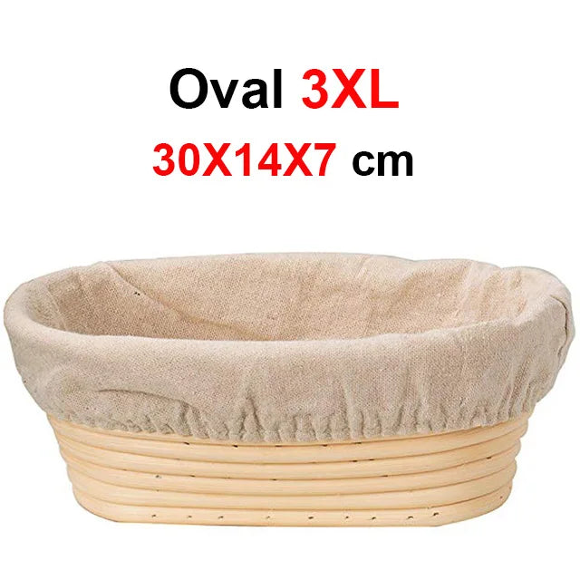 Handmade Rattan Bread Proofing Basket Natural Fermentation Sourdough Banneton Bread Basket Dough Rattan Wicker Baking Bowl - 