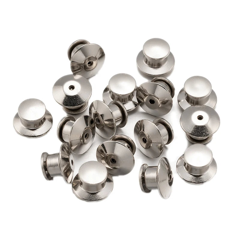 10/30/50 Pieces Locking Pin Backs Metal Pin Backs Locking Pin Keepers Locking Clasp For DIY Enamel Brooch Badge Jewelry Makin