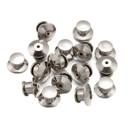 10/30/50 Pieces Locking Pin Backs Metal Pin Backs Locking Pin Keepers Locking Clasp For DIY Enamel Brooch Badge Jewelry Makin