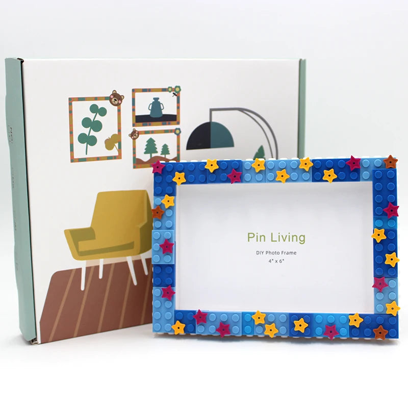 1PC Decor Photo Frame DIY Star Sky Simple Color Block Picture Frame For Home Decoration Birthday Gift