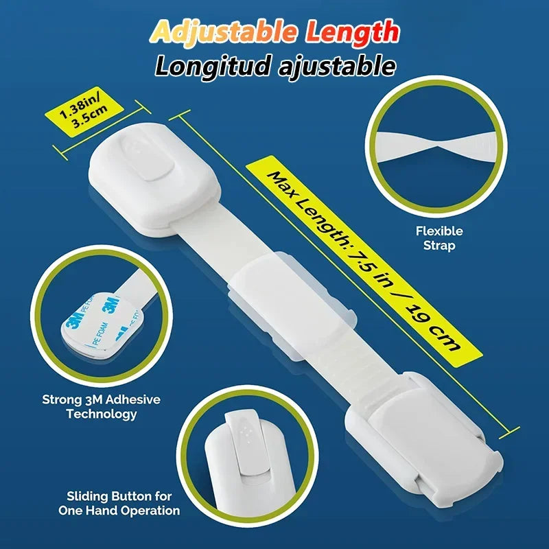 Baby Safety Lock Drawer Child Safety Cabinet Locks Adhesive Cabinet For Drawer Door Latches Baby Safe Straps Child Door Secur