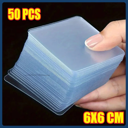 Ultra-strong Glue Double Sided Adhesive Tape Transparent Square Wall Stickers Patch for Bathroom Seamless Waterproof Nano Tap