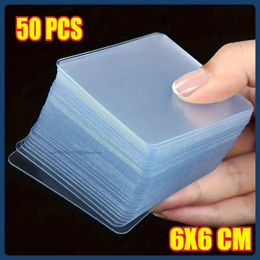 Ultra-strong Glue Double Sided Adhesive Tape Transparent Square Wall Stickers Patch for Bathroom Seamless Waterproof Nano Tap