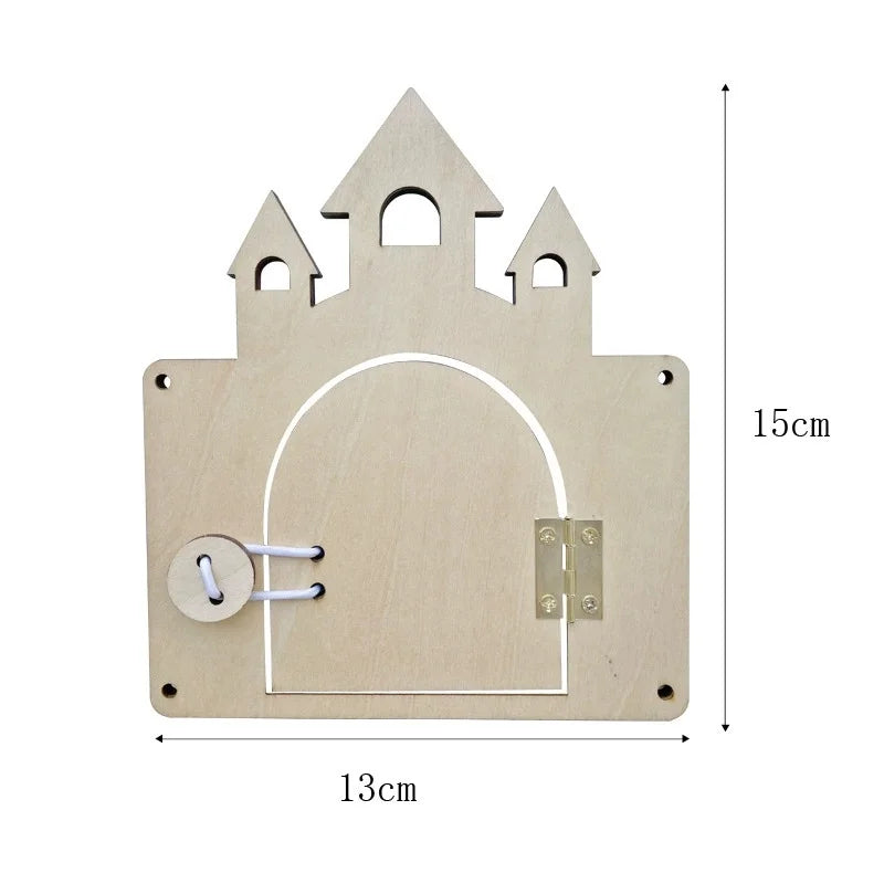 DIY Montessori Busy Board Accessories Bee Flower Gear Gate Educational Toys LED Lamp Drum Learning Wooden Game Busy Board Toy