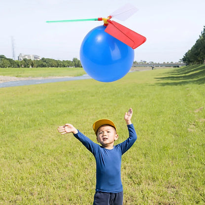 5PCS Propeller Balloon Helicopter Toys DIY Balloon with Whistle Outdoor Flying Balloon Birthday Party Decoration Gift