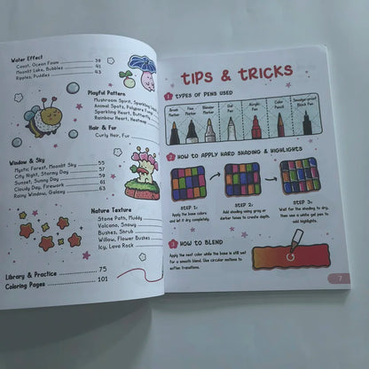 Coloring Book for Adults/Kids - How to Draw Patterns: Easy and Fun Step-by-Step Guide for Unique Creations,Cultivate imaginat