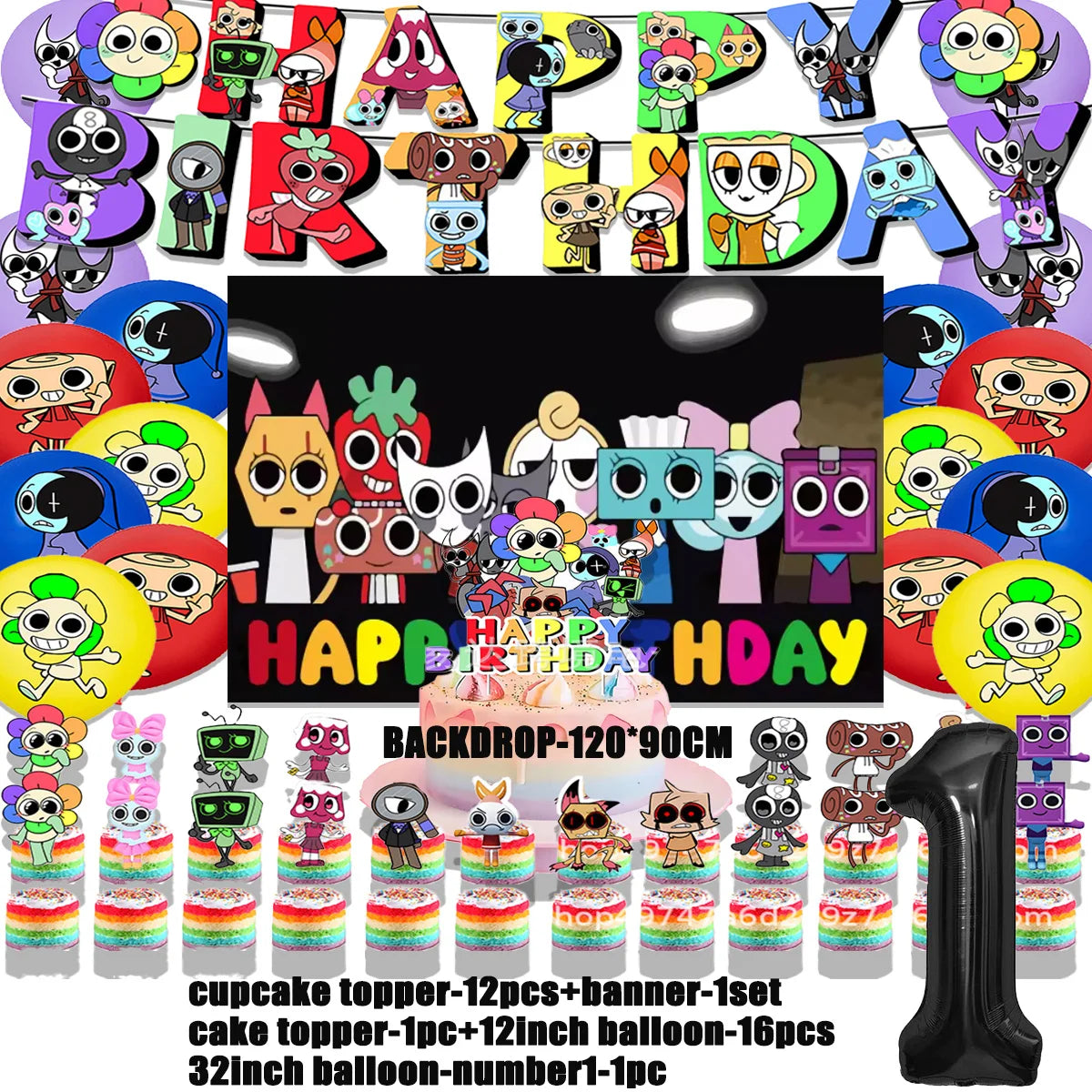 Dandys World Theme Birthday Party Decoration Disposable Tableware Dandy Balloon Napkin Backdrop For Baby Shower Kid Gift Supp