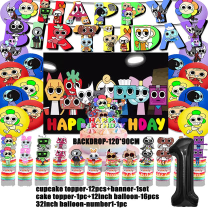 Dandys World Theme Birthday Party Decoration Disposable Tableware Dandy Balloon Napkin Backdrop For Baby Shower Kid Gift Supp
