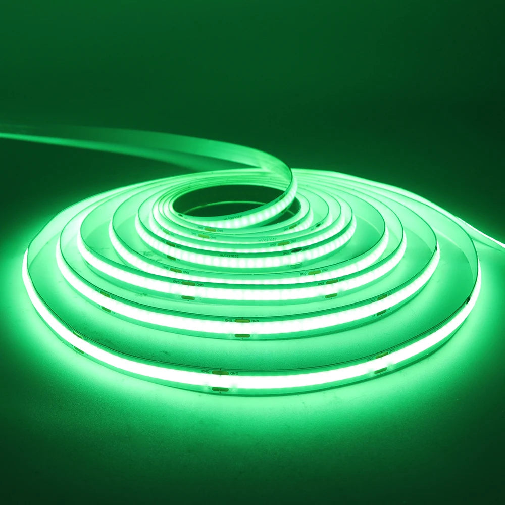 DC 5V USB COB Strip 3MM 5MM 8MM White/Pink/Red/White/Yellow/Ice Blue/Green Flexible Ribbon Rope Home Decor TV Backlight - gre
