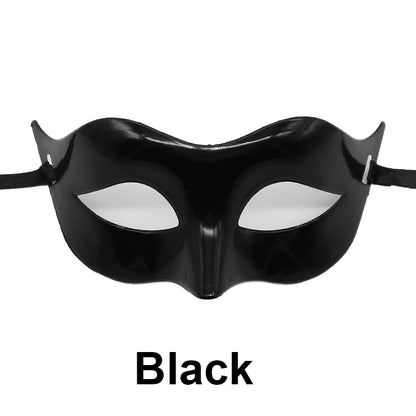 Women Man Sexy Gentleman Masquerade Mask Prom Mask Halloween Party Props Black White Retro Mask Plastic Half Face Cosplay Mas