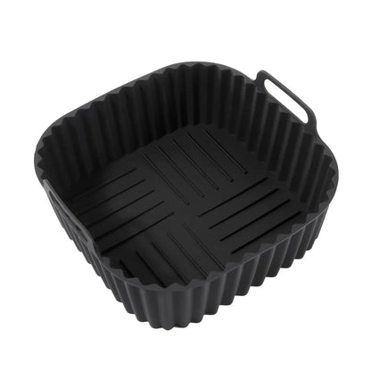 Air Fryer Silicone Liners Square Reusable Non Stick Basket Mat for 4-7QT Air Fryer Oven Microwave Baking Airfryer Accessories