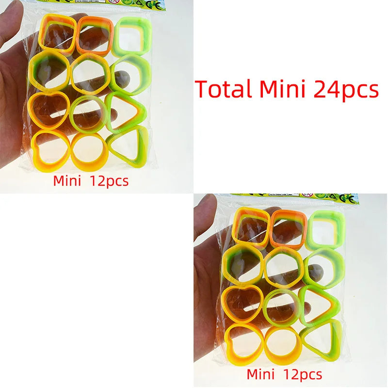 24PCS Rainbow Magic Springs Circle Toys Kids Birthday Party Favors Guests Giveaway Small Gifts Pinata Fillers Flexible Funny 