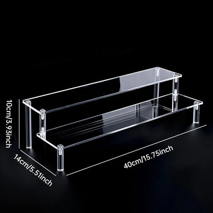 1-5 Tier Acrylic Display Stand Perfume Doll Clay Figurine Blind Box Storage Rack Transparent Ladder Makeup Organization W-2 -