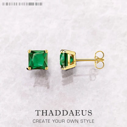Studs Earrings Square Princess Cut Stone Europe Style Fine Jewerly For Women Trendy Gift In 925 Sterling Silver