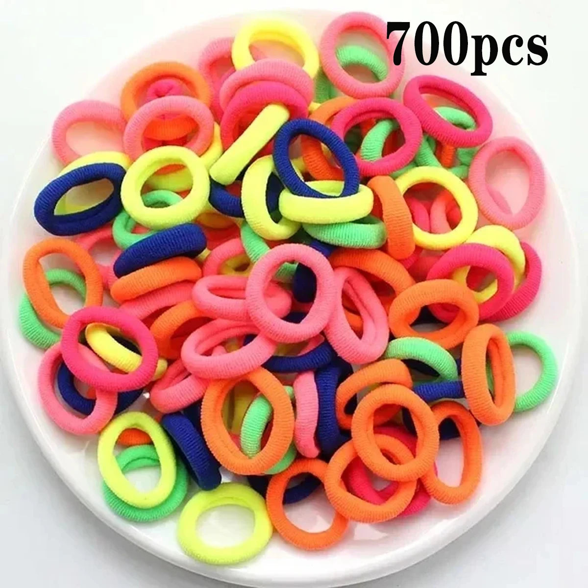 200-1000pcs Women Girls Colorful Nylon Elastic Hair Bands Ponytail Hold Small Hair Tie Rubber Bands Scrunchie Hair Accessorie