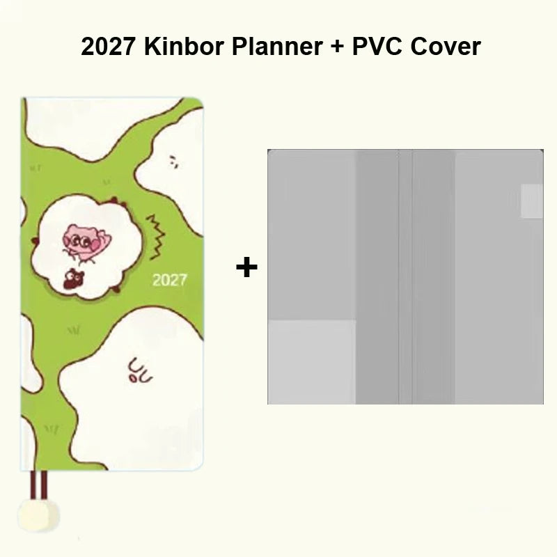 Kinbor 2027 Weekly Planner Pocket Size Notebook Week Plan Notepad Schedule Planning Book Punch Efficiency Manual Daily Writin