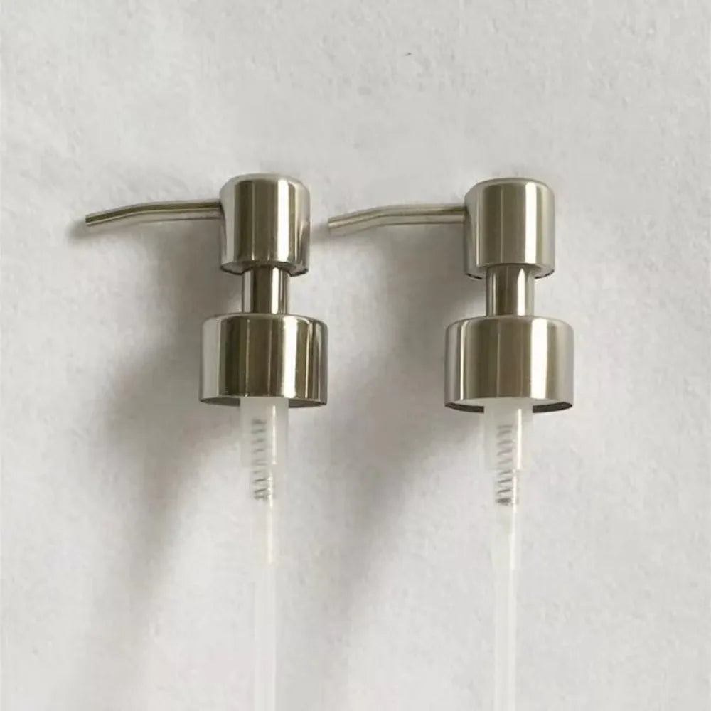 304 Stainless Steel Hand Liquid Soap Pump Dispenser Head Nozzle for Bathroom Kitchen Foam Soap Shampoo Dispenser Accessories 