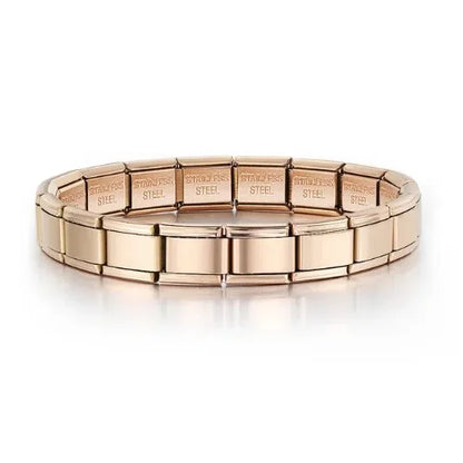 2025 Fashion Functional Elastic Bracelet Modular Bulk Italian Charms Links Fit Bracelet Stainless Steel Jewelry - C