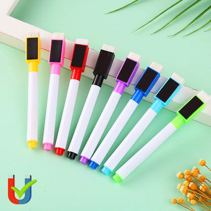 4/8Pcs Magnetic Erasable Whiteboard Pen Color Options Numbering Stationery Office Teaching Supplies for Blackboard Student No