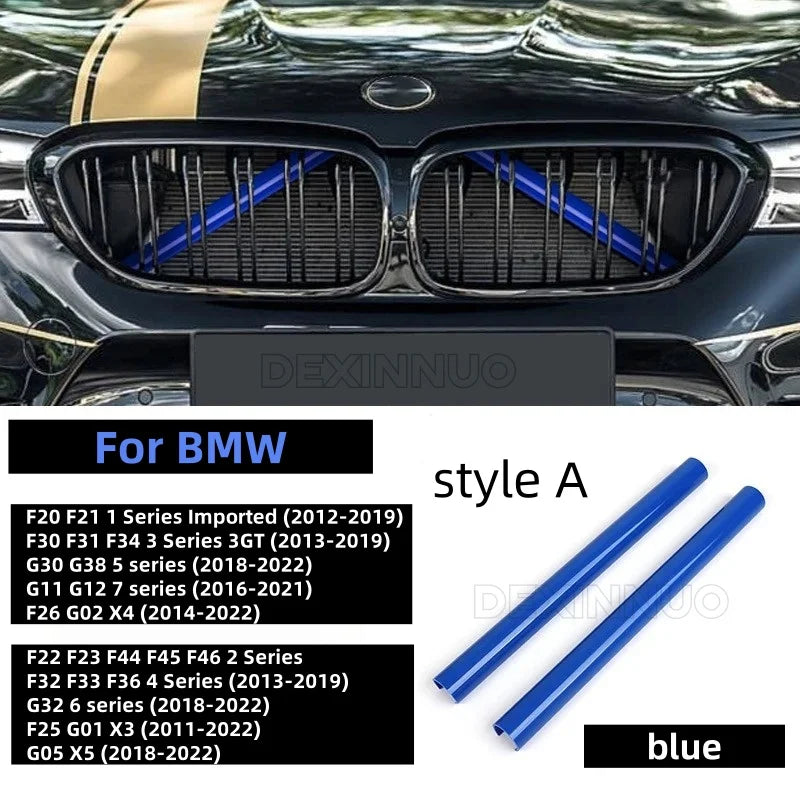 Car Front Grille Trim Strips For BMW E60 F07 F10 F20 F22 F25 F30 F32 F39 F44 F46 F48 G11 G12 G30 G32 G01 G02 G05 G20 1-7Serie