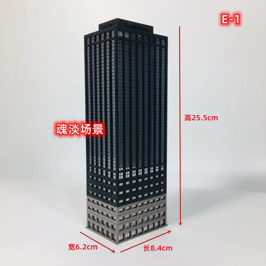 Diorama 1:300 Scale Architectural Model City Skyscraper Building Scene Display Model Railway Train Assembled Layout