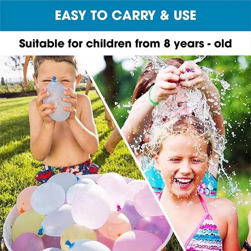 111Pcs Summer Water Balloons: Fast Fill Water Balloons for Pool Party, Outdoor Team Game, Beach Splash Toy, Festival Decor