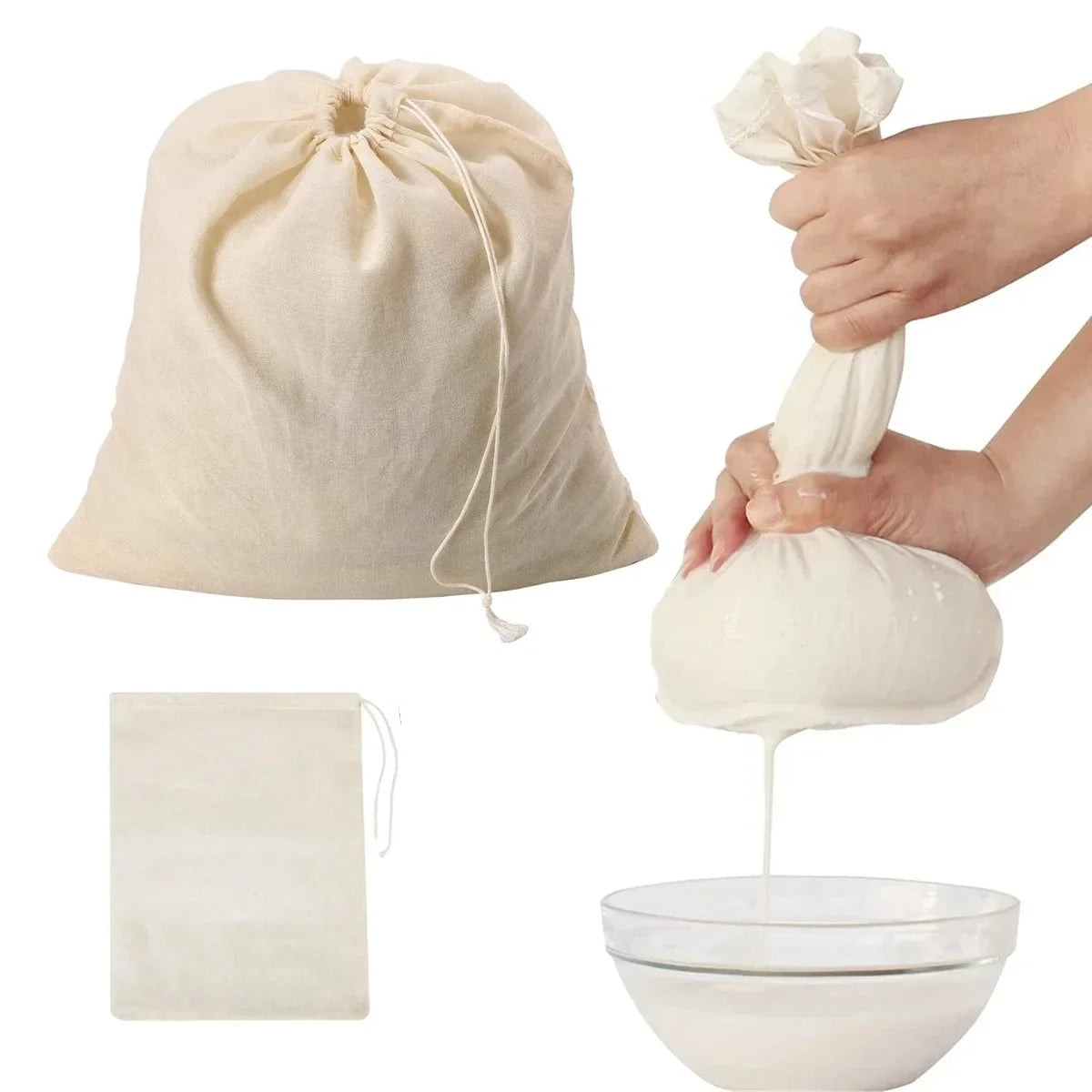 Cotton Cream Cheese Slicer Gauze Kitchen Items Tofu Filter Cloth Butter Milk Coffee Tools Gadgets Dining Bar Home Garden Slic