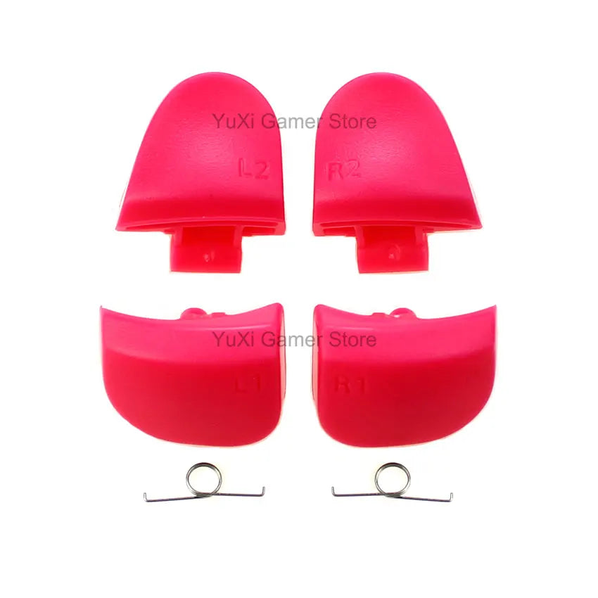 YuXi L1 R1 L2 R2 Trigger Buttons Replacement for PS5 BDM-030 V3.0 Controller Button Set With Springs - Pink