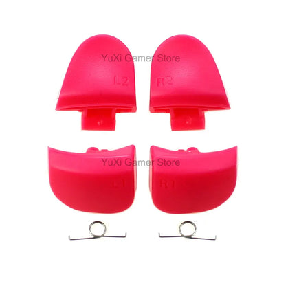 YuXi L1 R1 L2 R2 Trigger Buttons Replacement for PS5 BDM-030 V3.0 Controller Button Set With Springs - Pink
