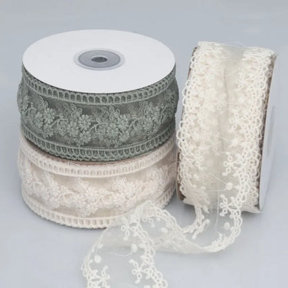 Lace Jacquard Embroidery Hollow Lace Ribbon DIY Bow Hair Accessories Flower Packaging Straw Hat Clothes Edge Ribbon