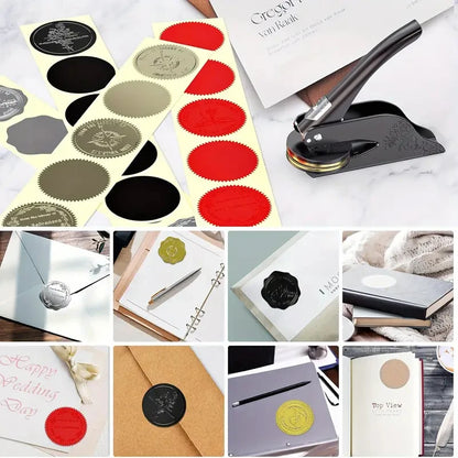 Personalized Book Embossers Stamp Custom Library Book Embosser with Name Logo Design Embossing Stamp Company Wedding Seals DI