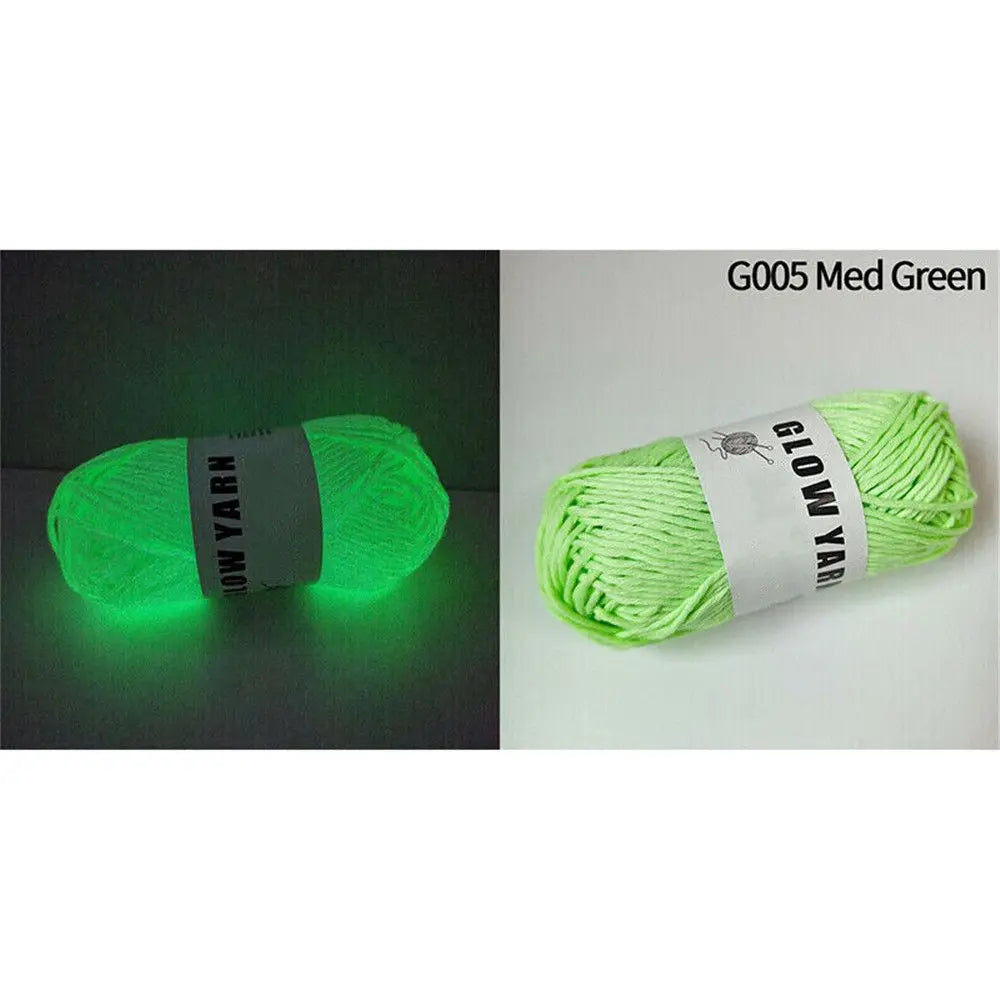 Novel Functional Yarn Glow in the Dark Polyester Luminous Chunky Yarn