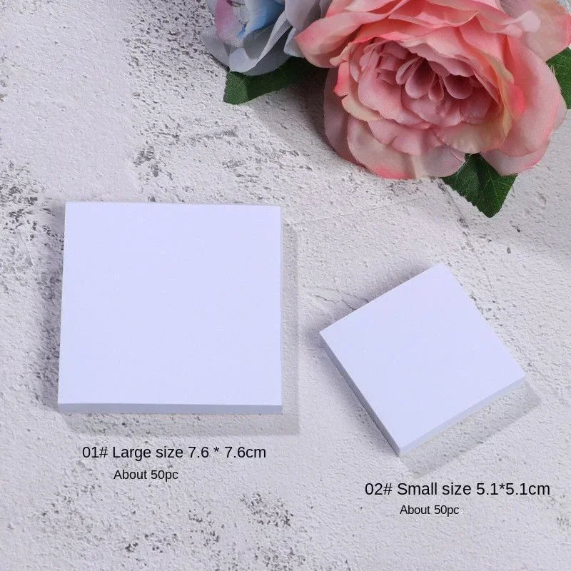 50pcs Disposable Tinting Glue Paper Tearable Nail Toning Palettes Nail Polish Color Mixing Tray Waterproof Paper Display Boar